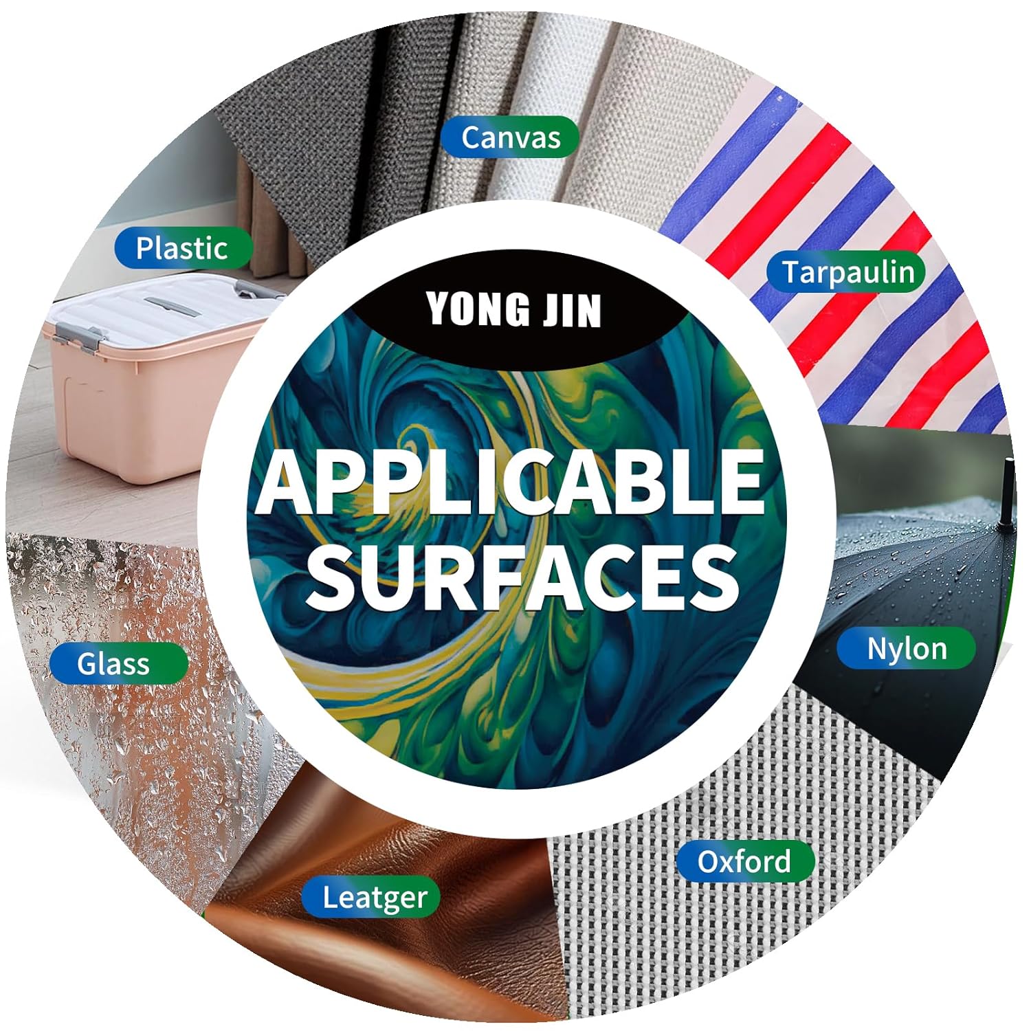 YONGJIN Heavy Duty RV Awning Repair Tape - Waterproof Tarp Patch Kit for Outdoor Fabric (3 Inch)