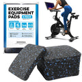 Impresa Rubber Floor Protectors for Walking Pad & Treadmill Pad - 4 x 4 x 0.5 in, 6-Pack - Anti-Vibration & Shock-Absorbing Mats - Workout Mats for Home Gym Equipment