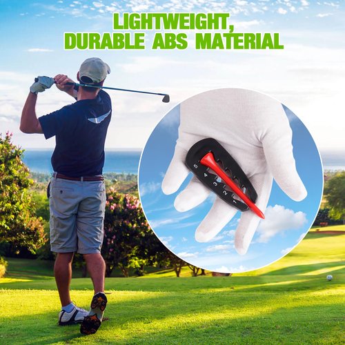 T TGBROS Golf Tee Height Tool with 50 Ground Spikes, Adjustable Tee Setter for Consistent Shots, Golf Training Aid for Drivers & Irons, Precision Tee Height Adjuster for All Skill Levels