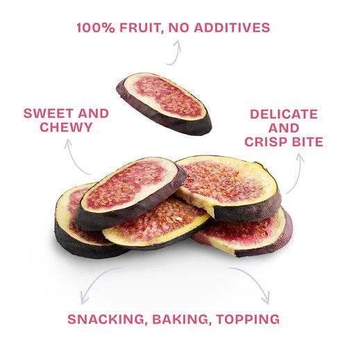 Drybox Freeze Dried Fig Slices | 100% Natural Fruit | Freeze Dried Fig Source | No Sugar & Additives | Healthy Snack & Topping for Beverages or Recipes | Non-GMO, Vegan, Gluten Free, 1 oz 4 pack