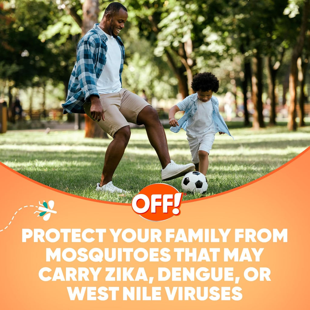 OFF! FamilyCare Insect Repellent Spray - Unscented Formula with Aloe Vera, 7% DEET, 6 oz