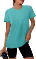 Skiennix Women's Short Sleeve Workout Tops - Summer Athletic Shirts for Yoga & Fitness | S-3XL