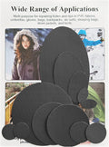 WILDREEDS Waterproof Down Jacket Repair Patches - 12Pcs Self-Adhesive, Tear-Resistant Nylon | Black
