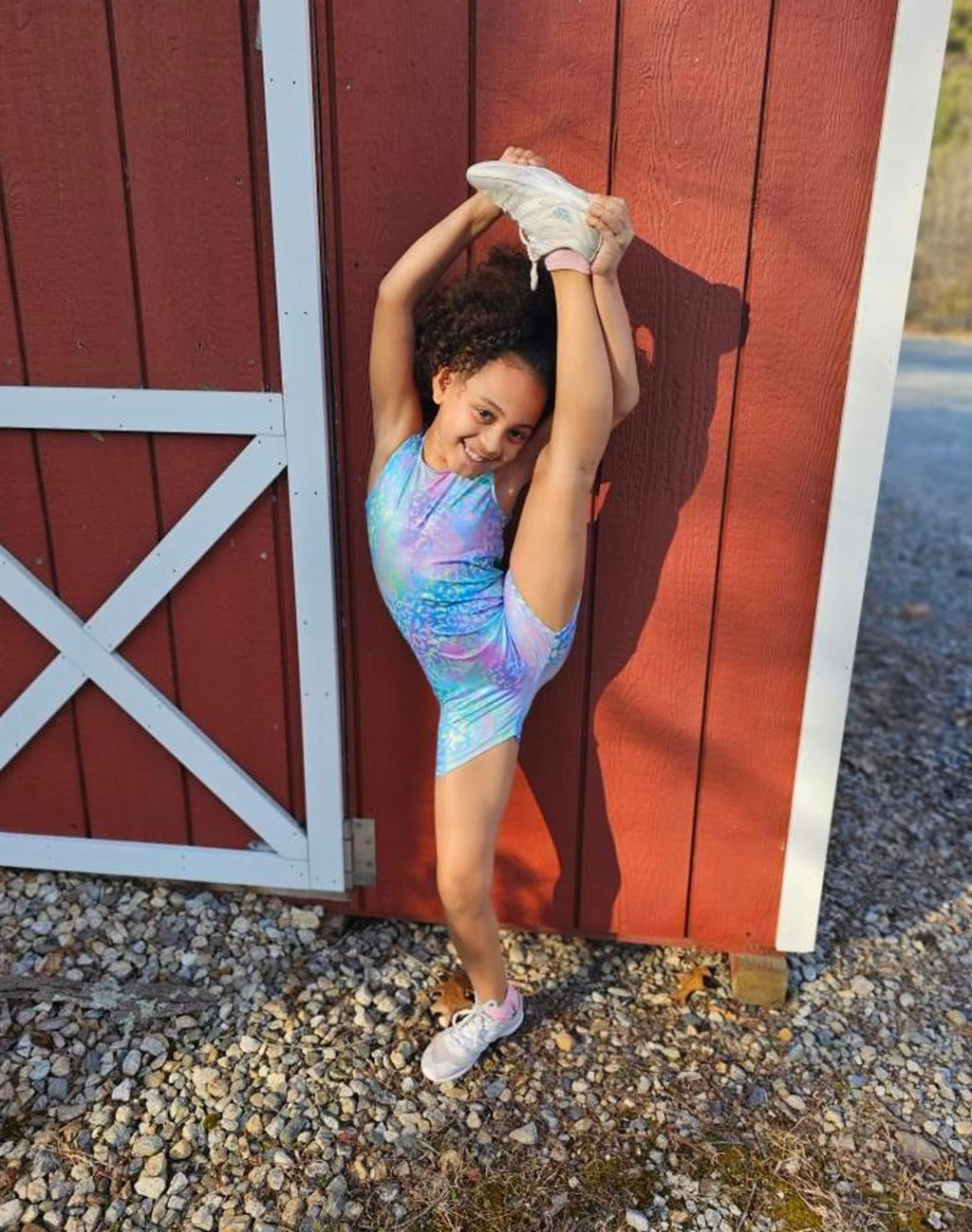 Domusgo Toddler Girls Gymnastics Leotards Size 1t 2t Shiny Green Purple Leopard Sleeveless Biketard with Shorts