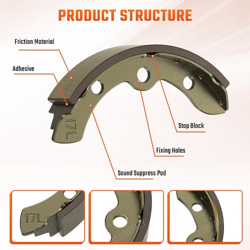 CLUBRALLY Brake Shoes Spring Kit Fits Club Car 1995-up DS and Precedent Golf Cart 1018232-01 1018163-01
