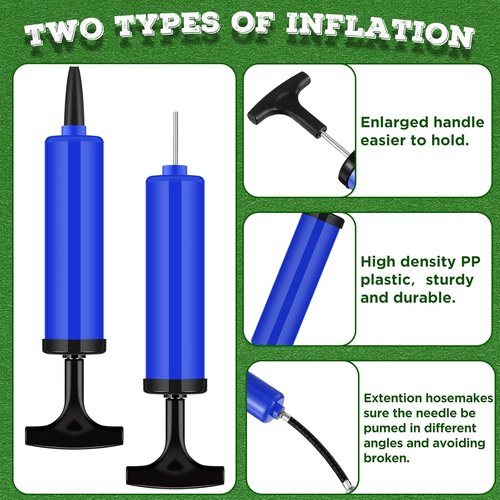 Fumete Ball Pump Kit - 100 Sets Portable Air Pump with Needle Nozzle & Extension Hose | Ideal for Sports Balls