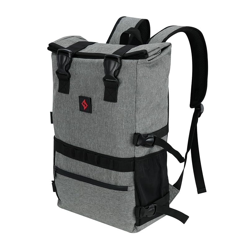 Smell Proof Backpack with Combination Lock - Weather Resistant Expandable Grey (Variation: Expandable Grey)