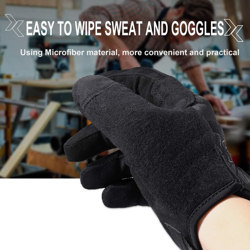 AXBXCX Touch Screen Tactical Gloves Men Full Finger Gloves Protection for Airsoft Paintball Driving Motorcycle Hiking Sports Black Small