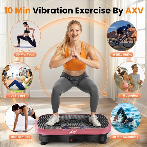 AXV Vibration Plate - Full Body Fitness Machine for Weight Loss | Vibrating Shaker for Home & Gym
