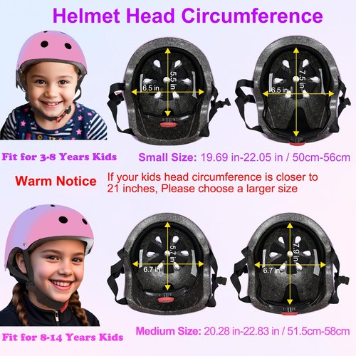 DINILEMU Kids Toddler Bike Helmet for Kids 3-5-8-14 Skateboard Helmet for Roller Skate Scooter Inline Skating Longboard Boys Girls Bicycle Helmet Pink Purple
