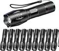 Skiennix LED Flashlights - 10 Pack High Lumens Tactical Flashlights with 5 Modes | Waterproof & Zoomable for Camping, Hiking, and Emergency Use