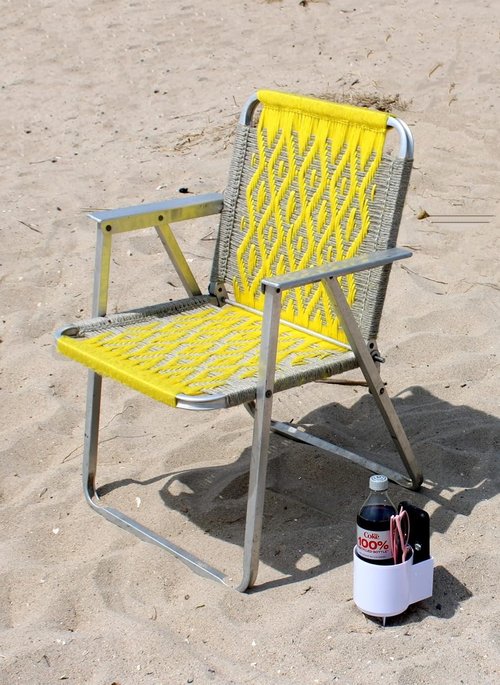 Beach Drink & Phone Holder by Skiennix - 2-Pack Sand Spike Organizer with Pocket for Sunglasses & Keys