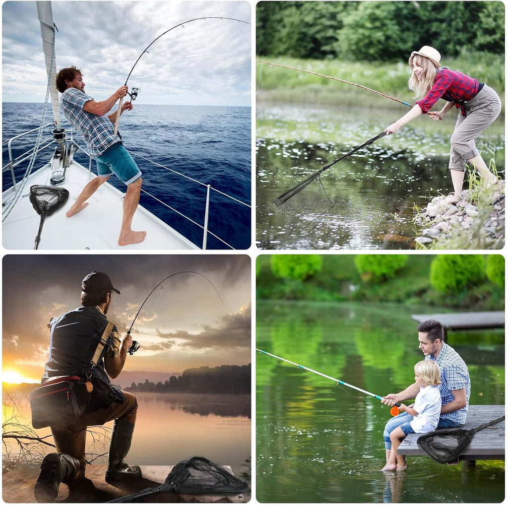 Skiennix Telescoping Fishing Net - Durable Folding Design for Easy Transport | Compact Freshwater & Saltwater Gear