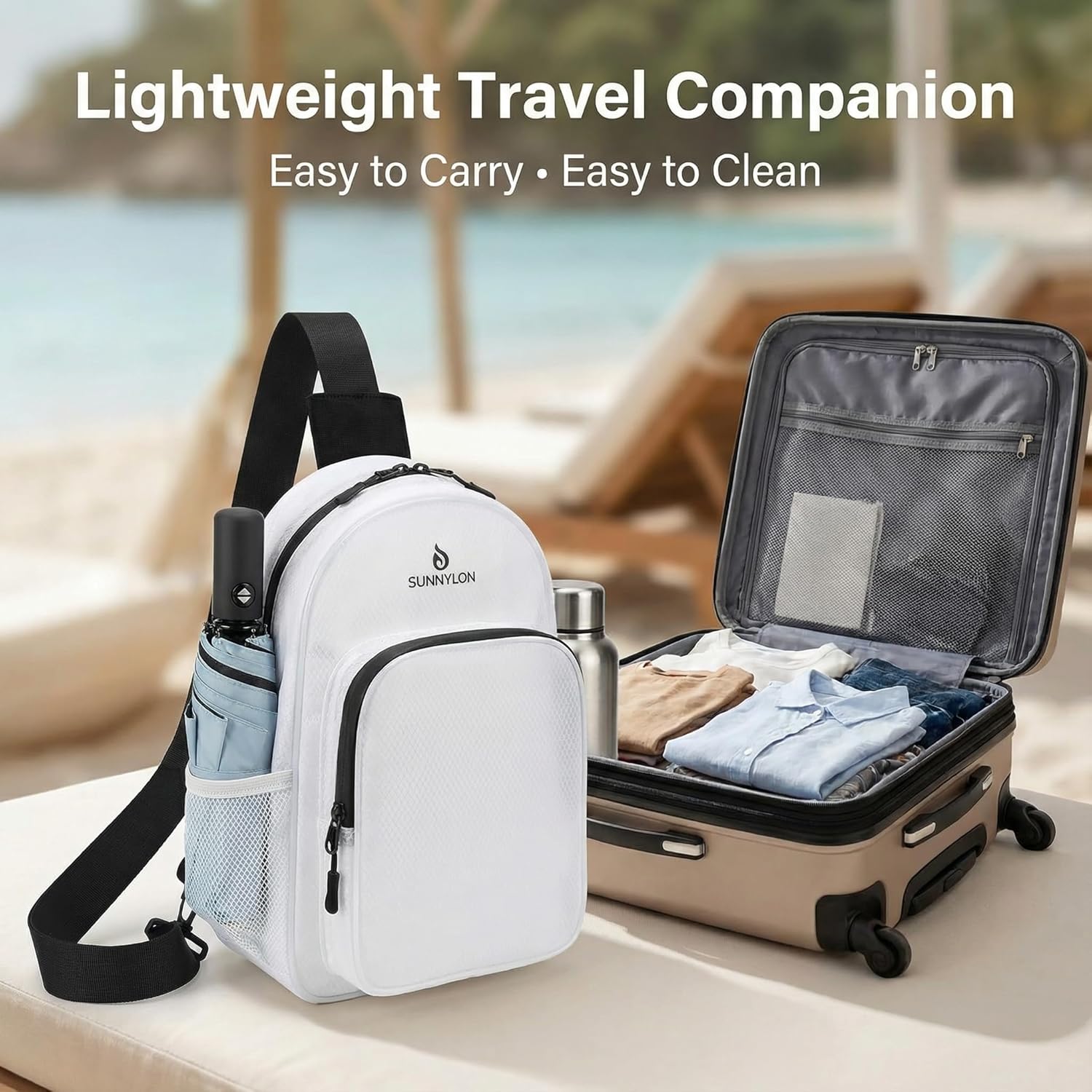 TPU Crossbody Sling Bag - Waterproof Chest Bag with Adjustable Strap | Ideal for Travel & Concerts