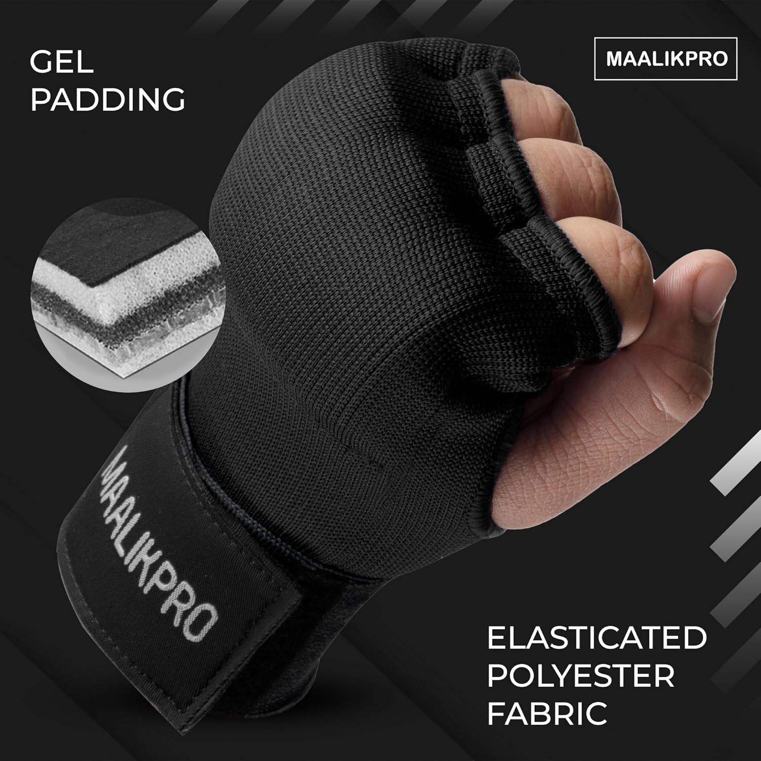 Skiennix Boxing Hand Wraps - Gel Padded Inner Gloves for Men & Women | Ideal for MMA, Muay Thai & Martial Arts