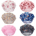 Panitay 6 Pcs Bouffant Scrub Caps with Buttons Adjustable Nurse Working Hats Surgical Caps with Sweatband for Women Men(Whimsy Charm) Multicolor