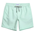 maamgic Mens Swim Trunks Quick Dry Swim Shorts with Mesh Lining Funny Swimwear Bathing Suits 7inch Green Stripes Large