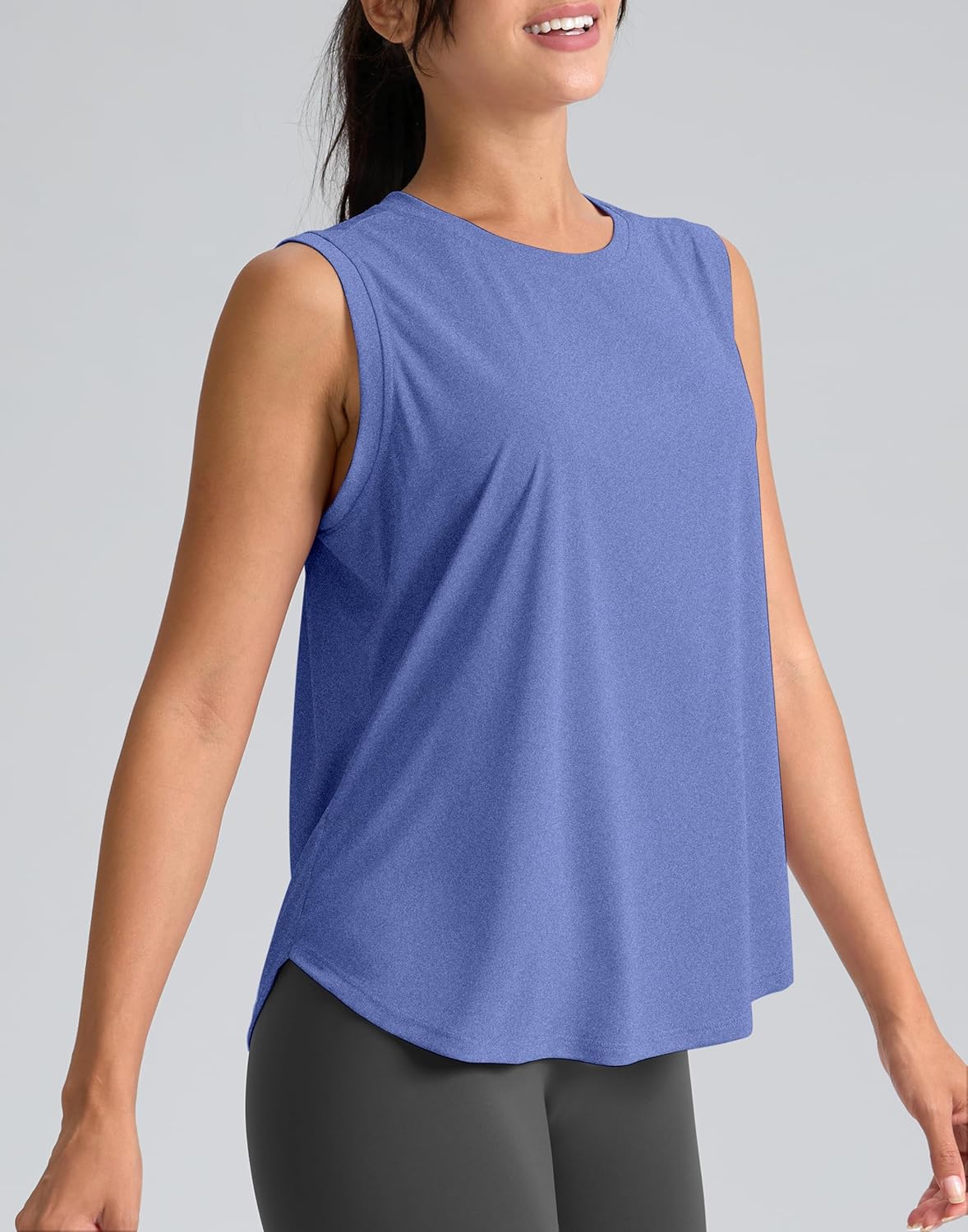 SANTINY Women's Athletic Tank Tops - Breathable Lightweight Yoga & Tennis Shirts | Sleeveless Design