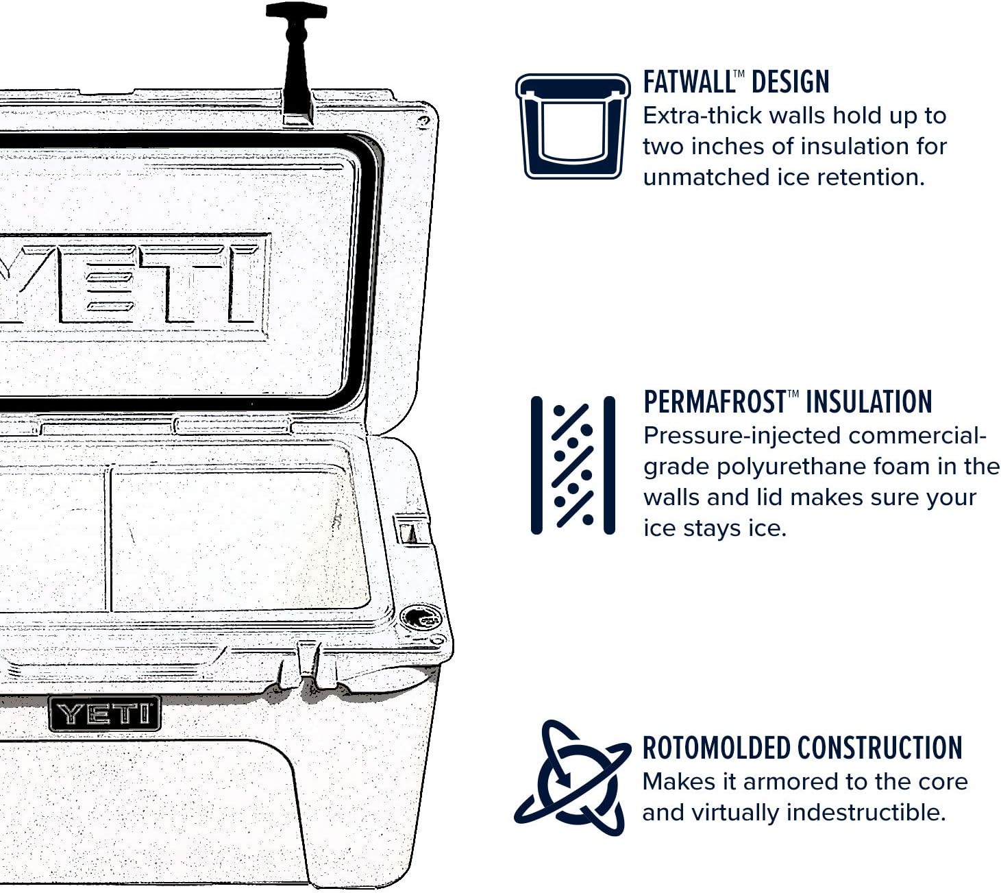 YETI Tundra 125 Hard Cooler - Durable Insulation for Ultimate Ice Retention | Perfect for Outdoor Adventures