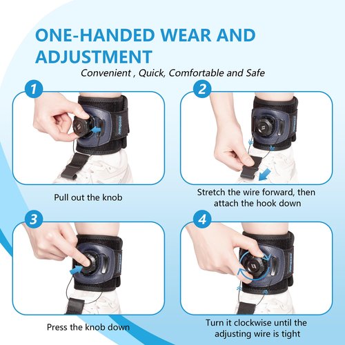 joingood AFO Foot Drop Brace for Walking with Shoes, Drop Foot Brace with Reel-Adjust Dorsiflexion Assist, Adjustable Foot Brace for Drop Foot Support, Fits Left or Right Foot for Women Men (S/M)