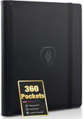 Fabmaker Premium 9 Pocket Card Binder - Sturdy Trading Card Album for 360 Cards | Sleek Black Design