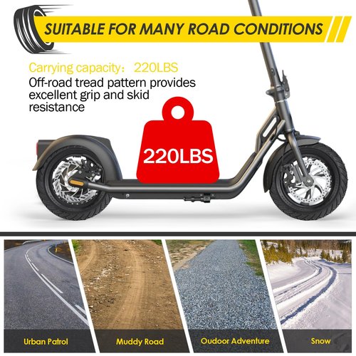 AVOKIN 10x3 Scooter Tire,2 Pack 255x80 Solid Rubber Scooter Tire 80/65-6 Replacement Tire Compatible with 10 Inch Electric Scooter Tyre Front or Rear