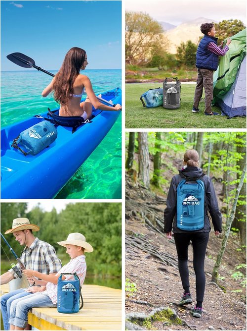 HEETA Waterproof Dry Bag - Lightweight Roll Top Storage for Travel, Swimming & Boating | 5L/10L/20L/30L/40L