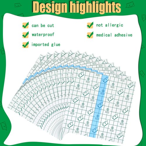 72 Pieces Transparent Waterproof Stretch Bandage Clear Adhesive Bandages Dressing, 6 x 6 Inches