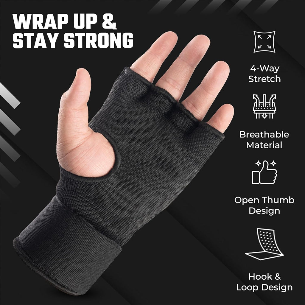Skiennix Boxing Hand Wraps - Gel Padded Inner Gloves for Men & Women | Ideal for MMA, Muay Thai & Martial Arts
