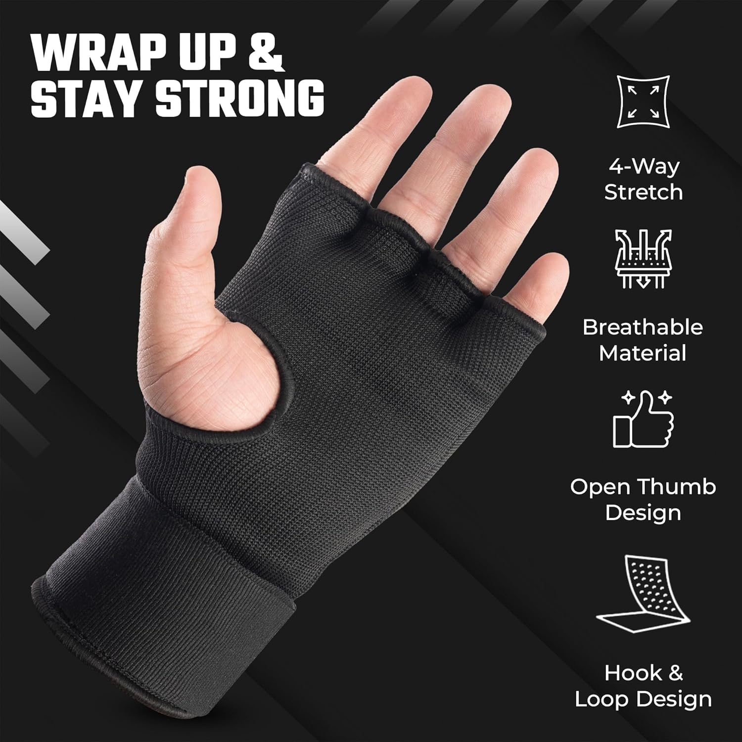 Skiennix Boxing Hand Wraps - Gel Padded Inner Gloves for Men & Women | Ideal for MMA, Muay Thai & Martial Arts