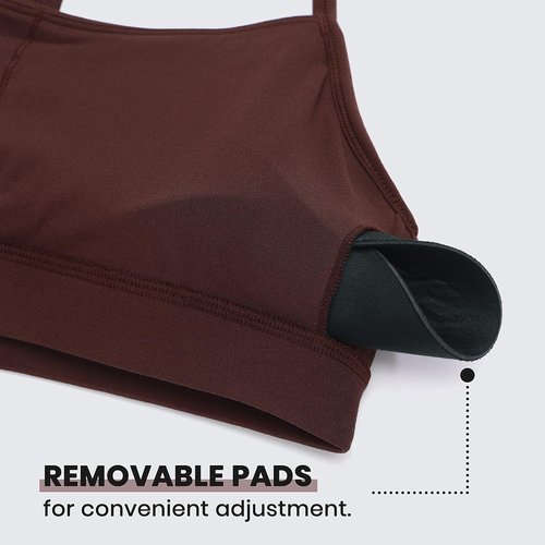 CRZ YOGA Butterluxe Y-Back Sports Bra for Women - Padded Racerback Yoga Top in Stylish Design