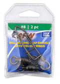 Solid Brass Ball Bearing Snap Swivels #2-10 | 44lb-450lb | Gunmetal Black