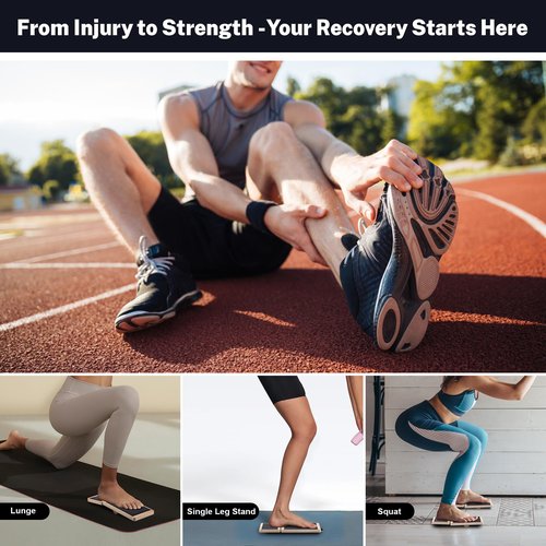 Ankle Balance Board Trainer for Athletes and Rehabilitation, Single Leg Wobble Board to Strengthen Ankles, Prevent Injuries and Enhance Sports Performance