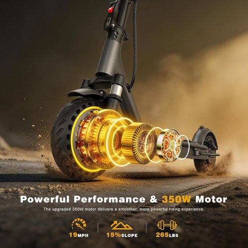 NAVIC Electric Scooter for Adults - Top Speed 22 MPH | 28-Mile Range | Dual Suspension & APP Control