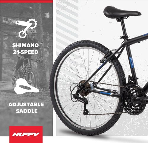Huffy Stone Mountain Bike - Versatile 6-Speed & 21-Speed Options | Adjustable Saddle, All-Terrain Tires, Multiple Colors