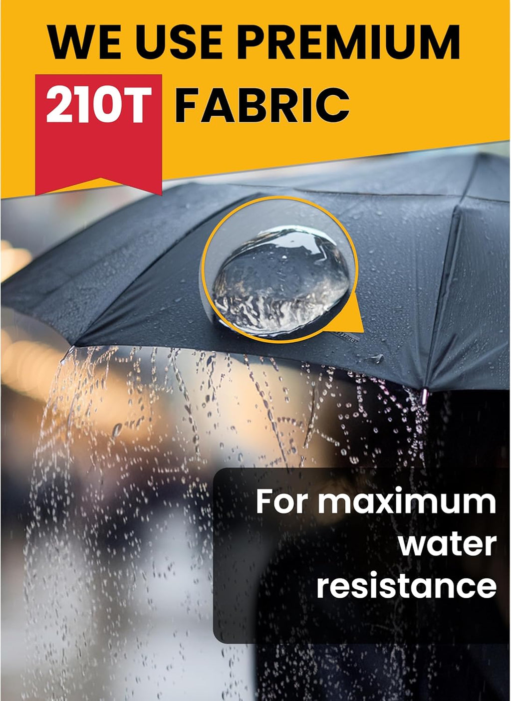 Raintrend Windproof Travel Umbrella - Automatic Open, +10% Bigger Canopy, Compact & Portable for Men & Women