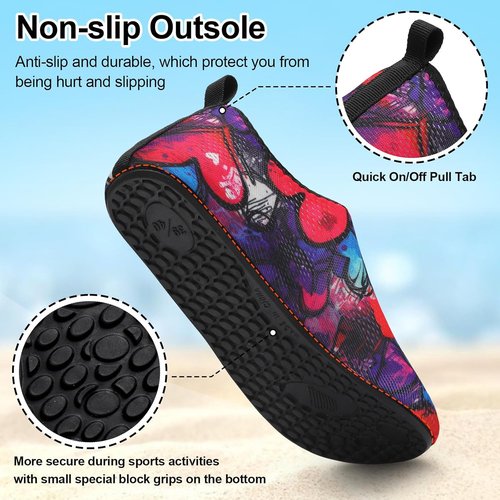 L-RUN Water Shoes - Quick-Dry Anti-Slip Aqua Socks for Beach, Swimming, Surfing & Yoga | Unisex