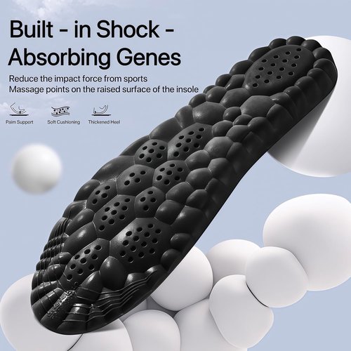 Cloud Soles | 4D Insoles for Men & Women - Anti-Fatigue, Shock Absorption, Foot Pain Relief - Black, XL