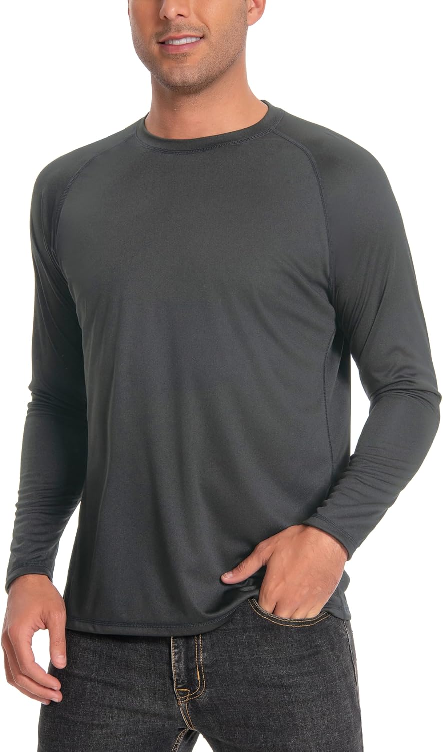 Skiennix Men's Sun Protection Shirt - UPF 50+ UV Long Sleeve Rash Guard | Lightweight Quick Dry for Fishing & Swimming