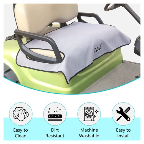 10L0L Golf Cart Seat Covers/Seat Blanket for Yamaha G2, G8, G9, G16, G19, G22, G29, Breathable Seat Towel/Seat Cushions with Non-Slip Backing, All-Season Comfort - Gray