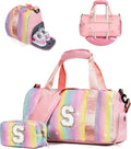 Preppy Gifts | Personalized Girl Gym Bag with Shoe Compartment & Makeup Pouch - Ideal for Ages 3-12