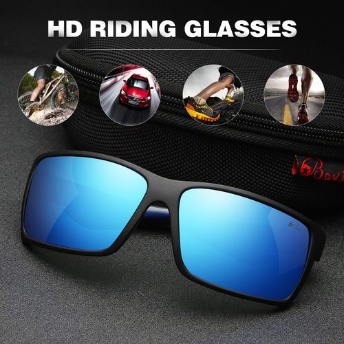 Bevi Polarized Sports Sunglasses Unbreakable TR90 Frame and UV 400 Protection for Men and Women Cycling Running Driving Golf Q2677C2