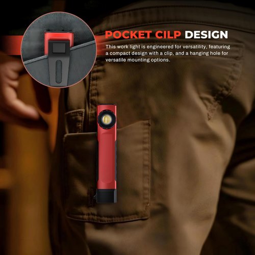Anhay Rechargeable Flashlights 1500 Lumens EDC Flat Flashlight with 8 Modes, Pocket Flashights Waterproof, Magnetic Small Flashlights Powerful for Checking, Working, Camping, USB-C Charging