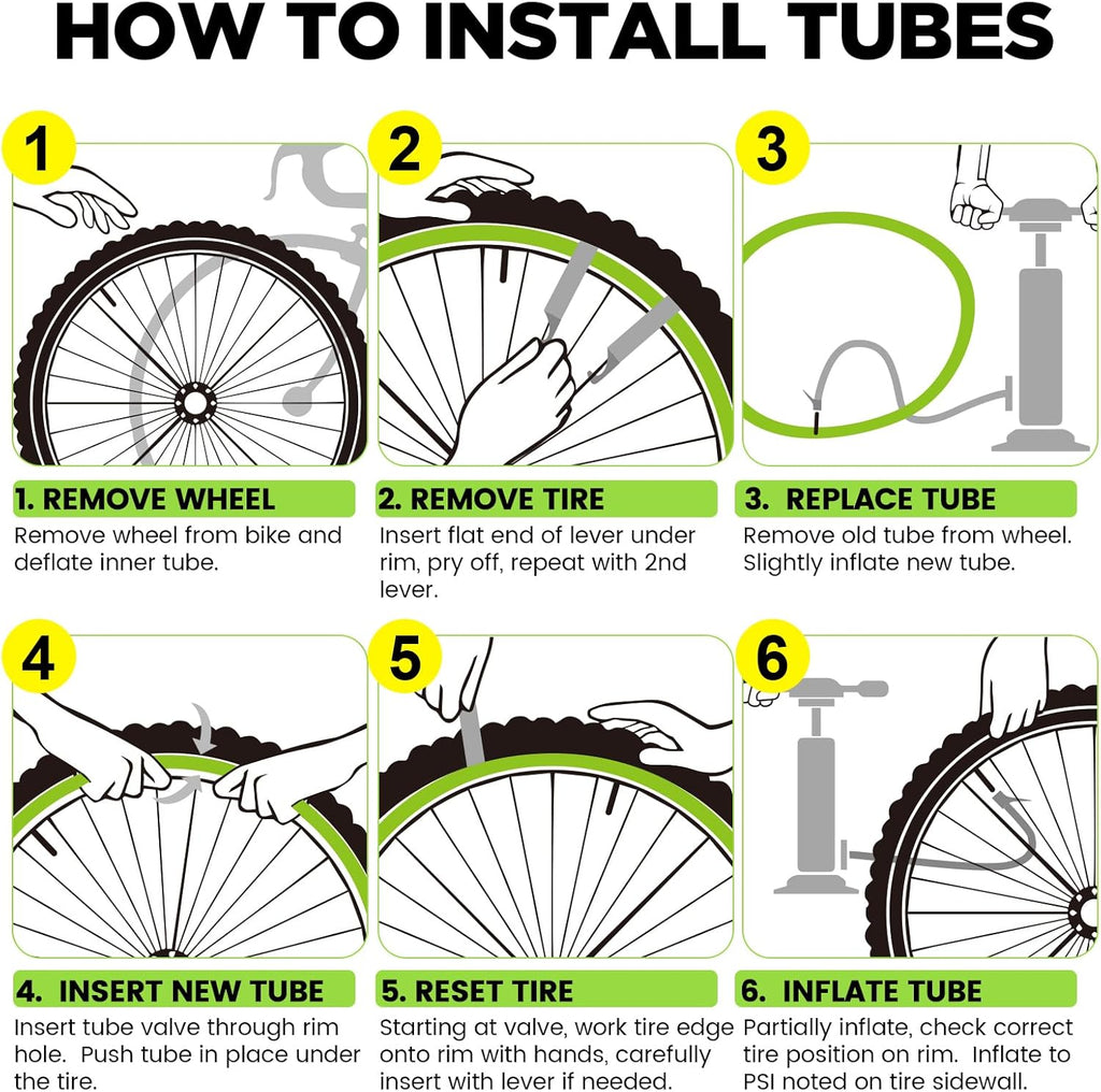 700C Bike Tube by [Brand Name] - Durable Butyl Inner Tube with 2 Tire Levers | Fits 700x20C-25C