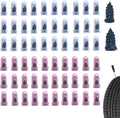Skiennix Tire Repair Kit - 60 PCS Rubber Nails for Fast Self-Service Puncture Repair | Black