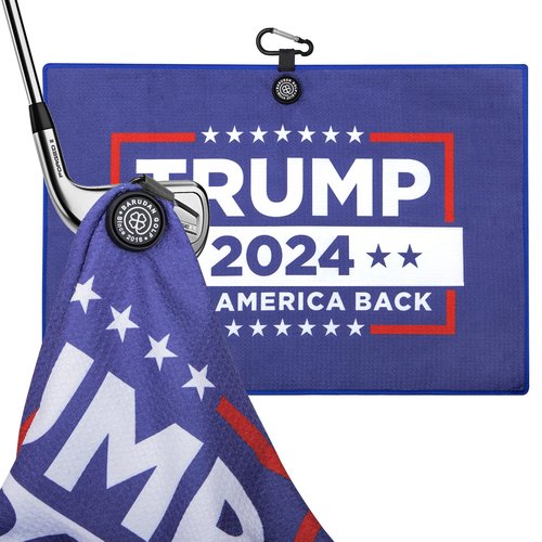 Golf Towels Funny Style Magnetic Golf Towel with Carabiner - Microfiber Golf Towel Magnet - Strengthen Magnet Golf Towels Hold to Golf Clubs, Carts, Golf Gifts for Men Golfer (Blue 2024)