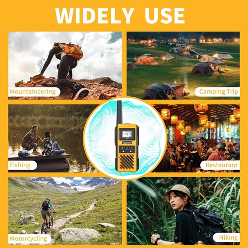 Gaswei G1pro IP67 Waterproof FRS Heavy Duty Long Range Walkie Talkies for Adults, vibrate Rechargeable 2 watt Emergency Two Way Radios, 22 Channel Walky Talky with Li-ion Battery, VOX ，USB-C (2pack)