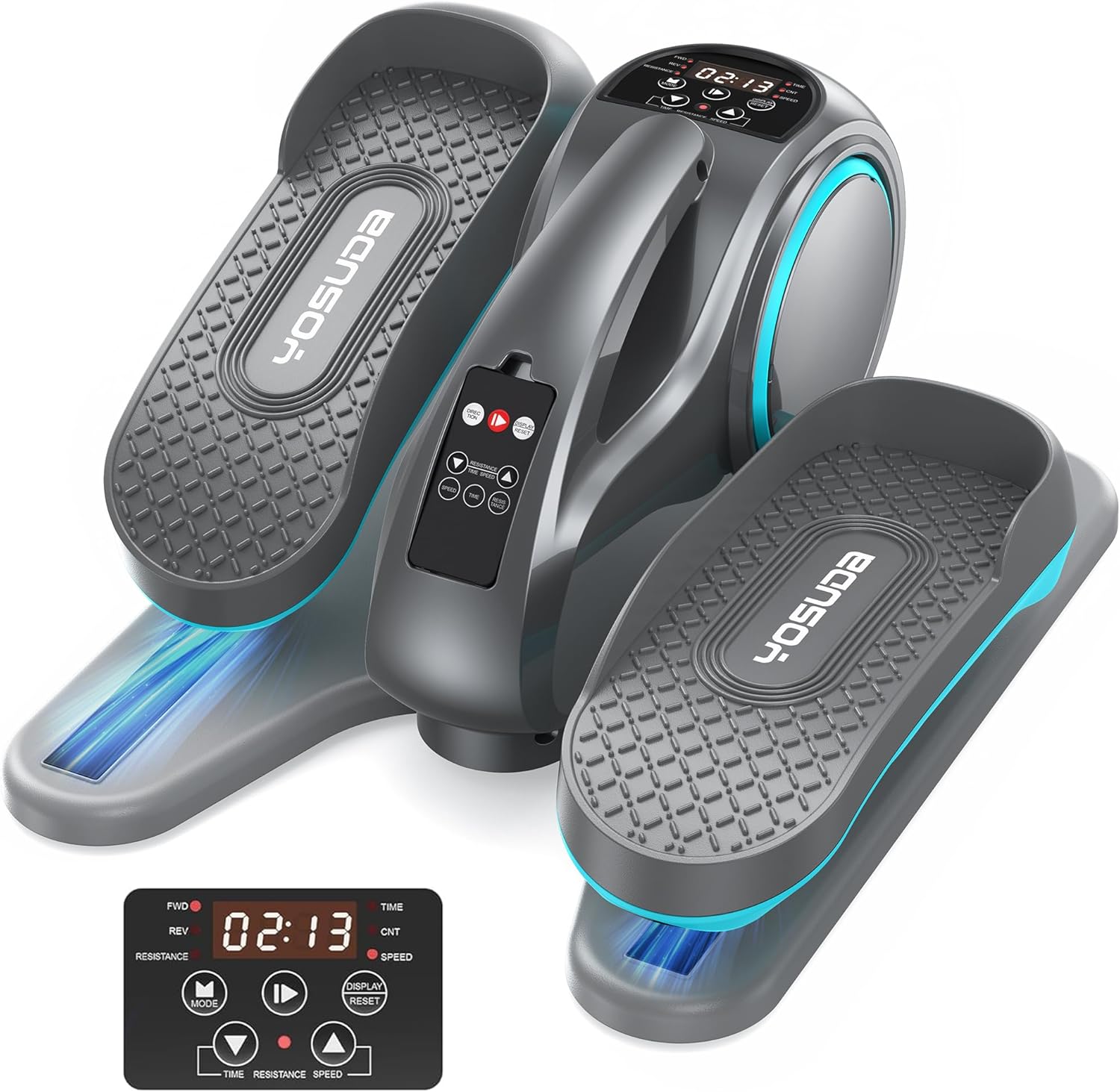 YOSUDA Under Desk Elliptical - Quiet & Portable Electric Seated Pedal Exerciser with 10 Resistance Levels