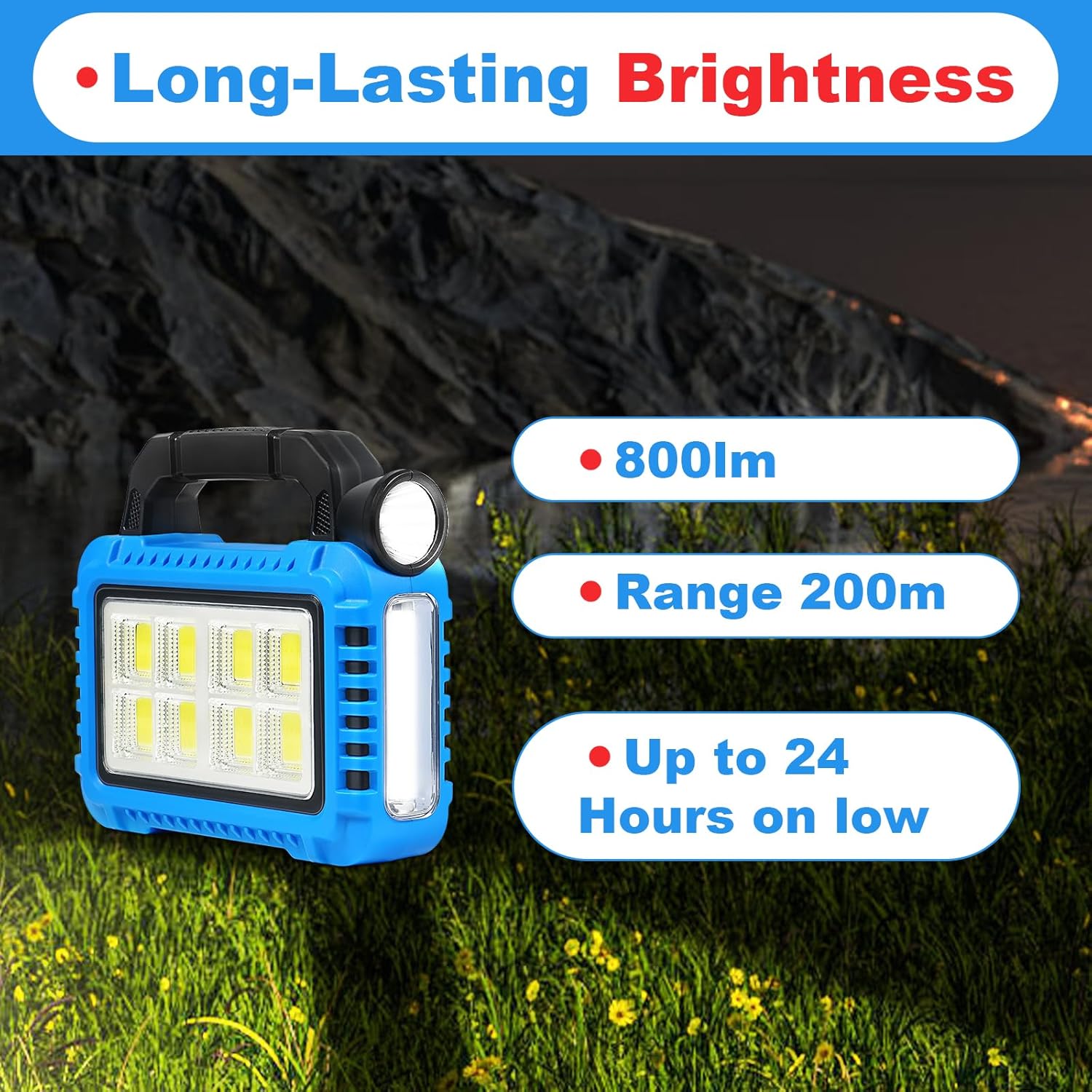 TANSOREN Solar Lanterns - 4 Pack LED Camping Lights | Rechargeable Emergency Flashlights for Survival Kits
