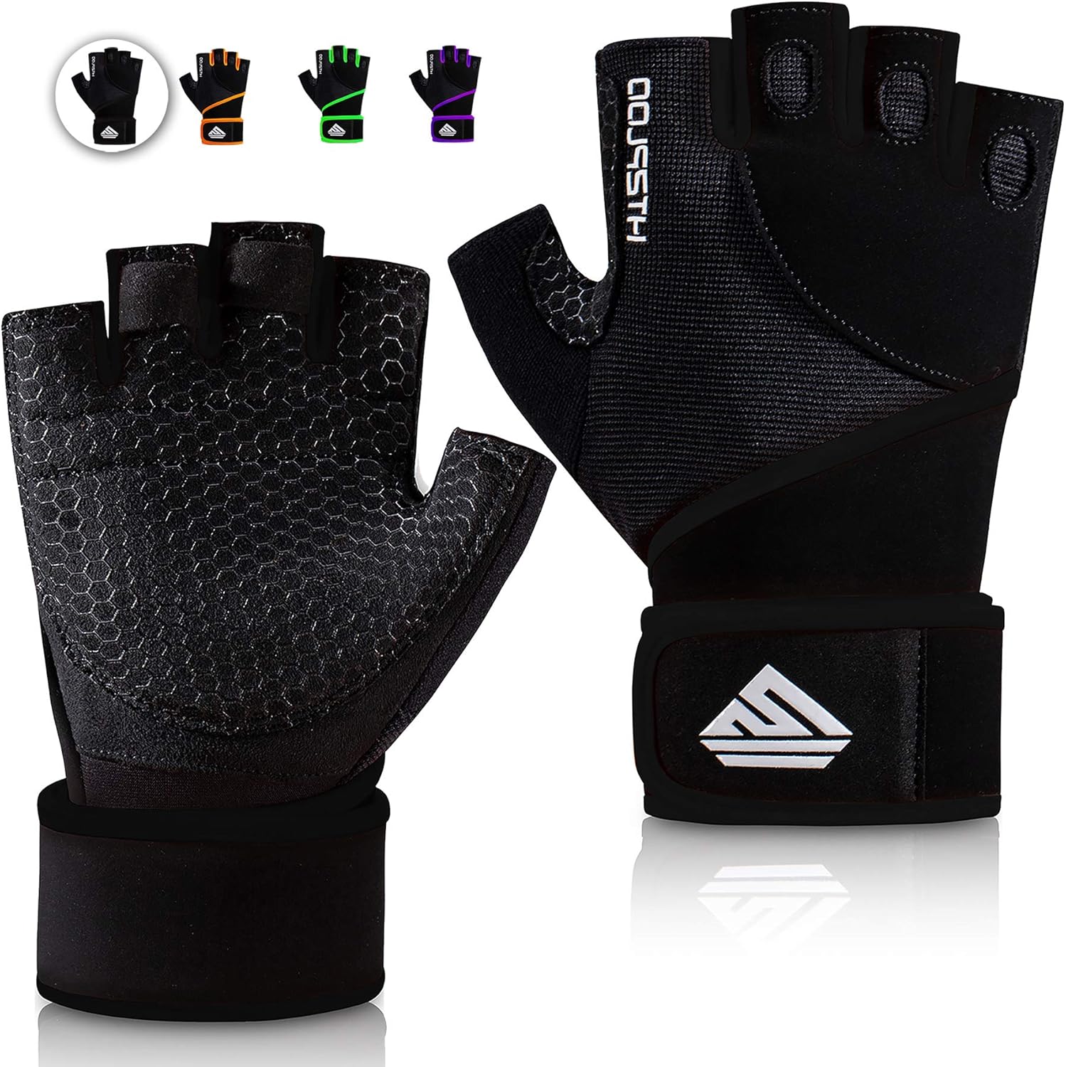 Skiennix Workout Gloves - Weight Lifting Gloves with Full Palm Pad & Strong Wrist Support | Enhanced Grip for Fitness & Training